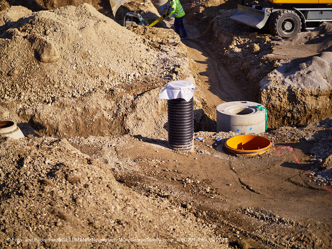 09.02.2023 - Baustelle Haus für Kinder in der Quiddestraße 3 in Neuperlach